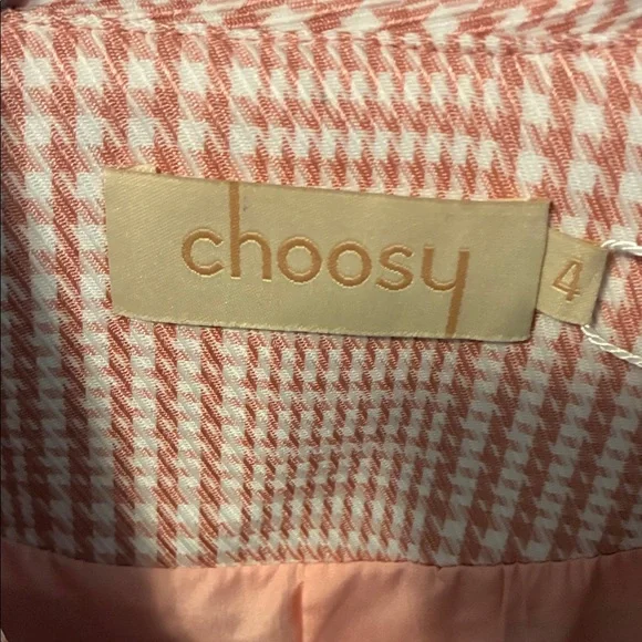 Pink Plaid Women's Long Sleeve Dress Holiday Party Ready Choosy - Picture 3 of 6